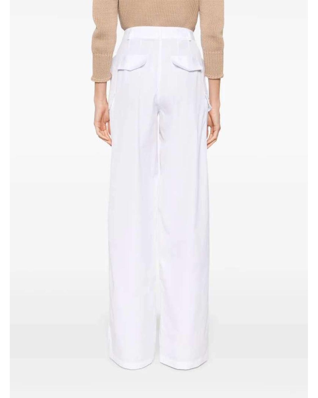 Ermanno Scervino White Cotton Trousers