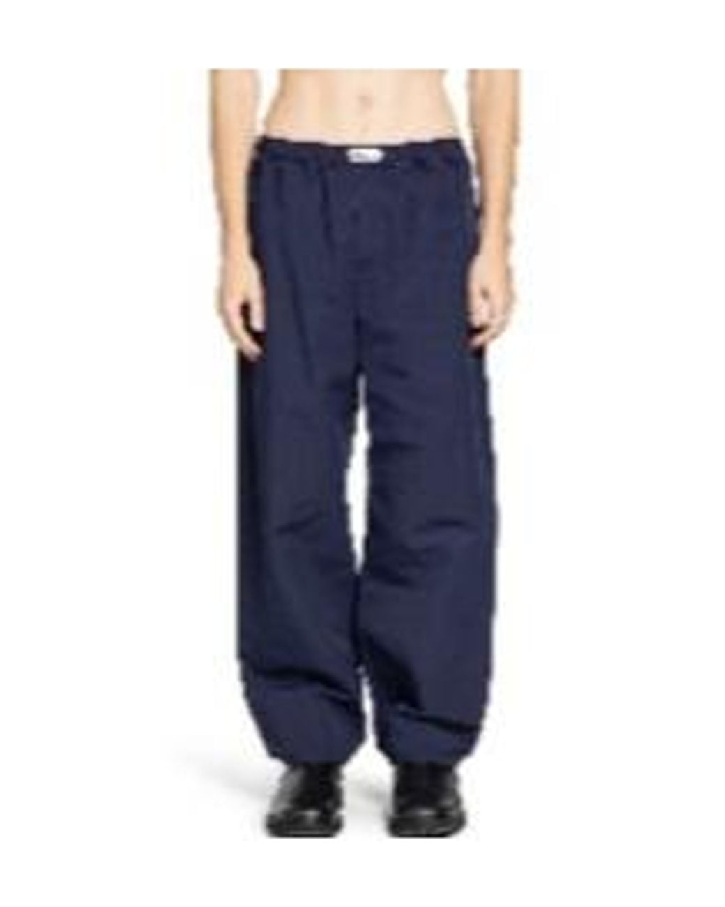 Dior Blue Elastic Waist Casual Pants for men