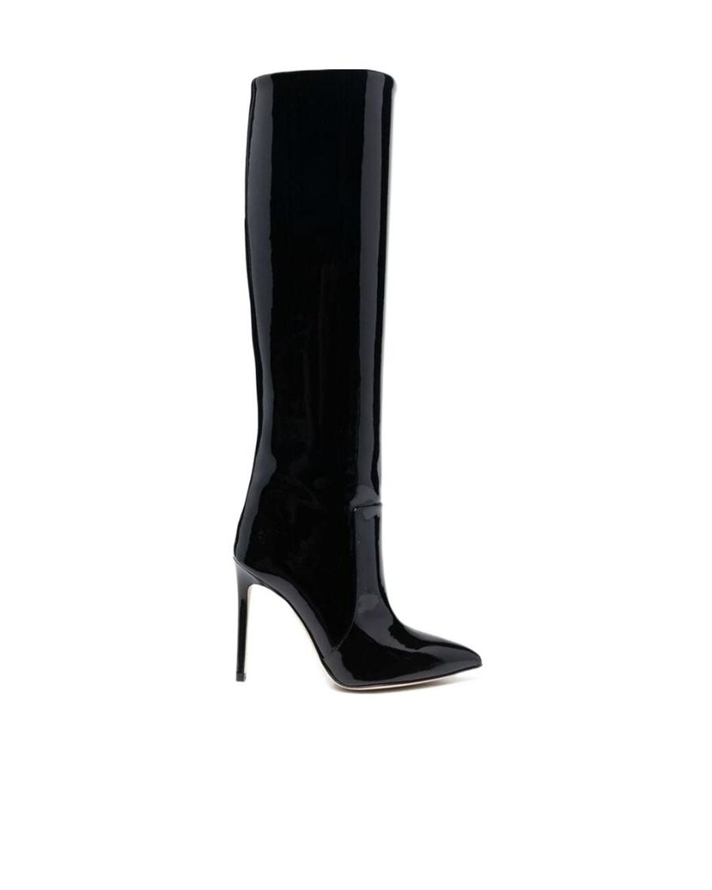 Paris Texas Black Stiletto Pointed Toe Boots