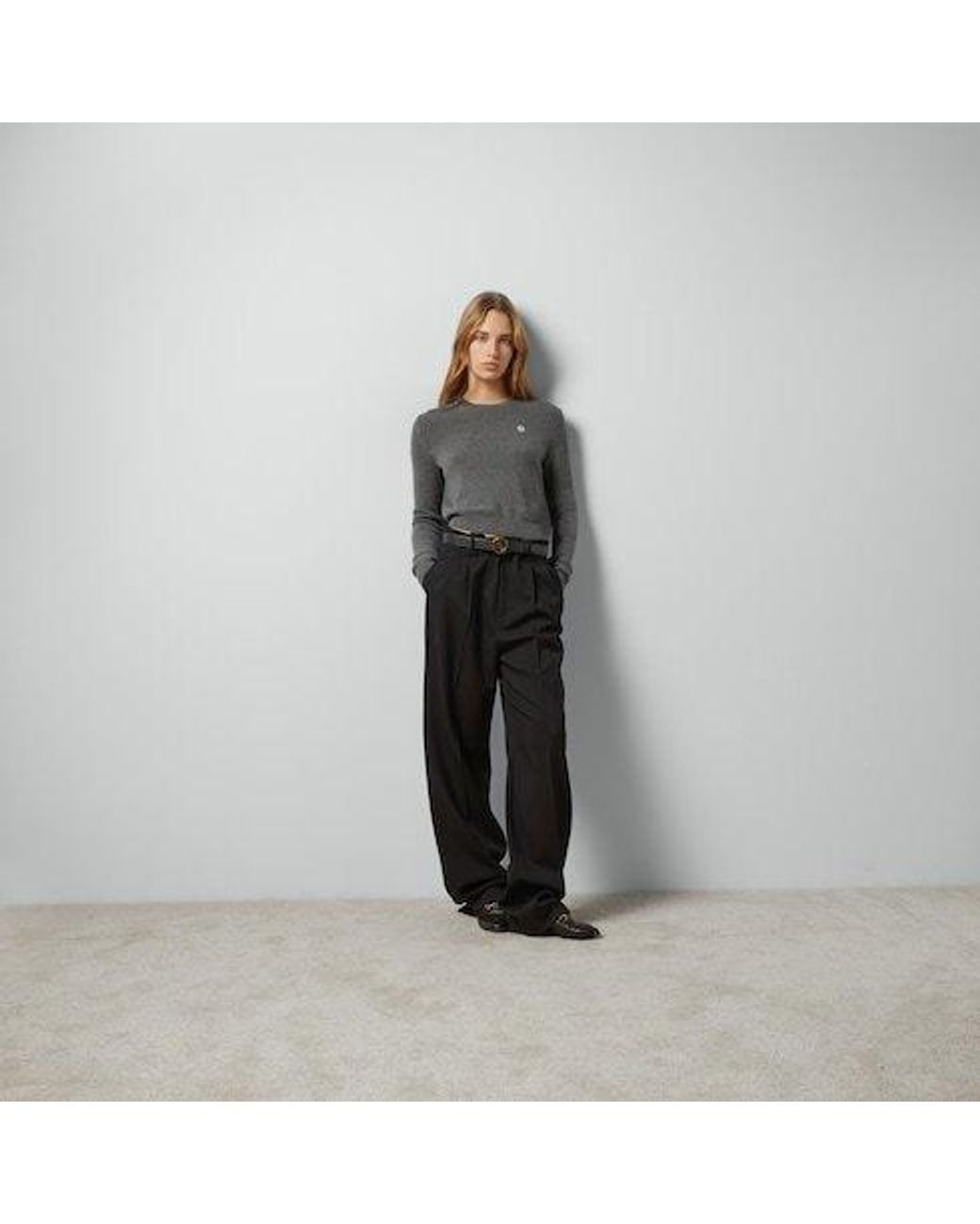 Gucci Black Gathered Elastic Waist Tailored Trousers