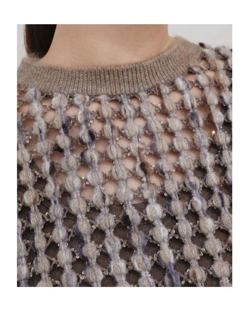Brunello Cucinelli White Short Sleeved Knitted Top