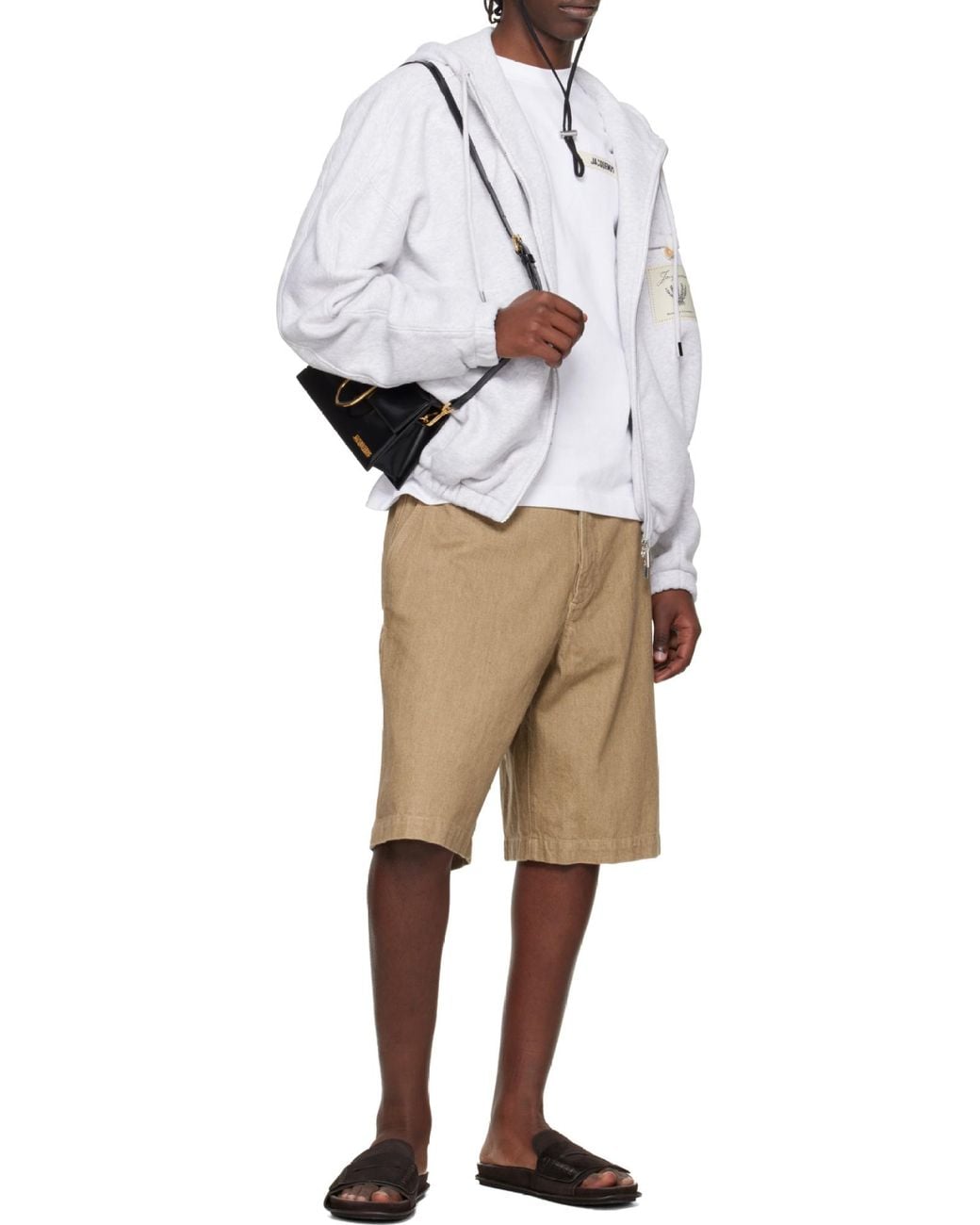 Jacquemus White The Torneo Zip-Up Hoodie for men
