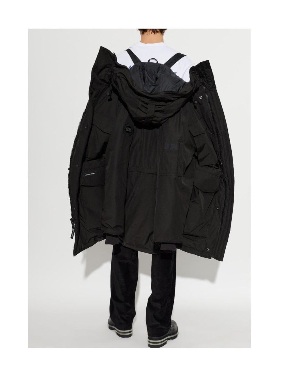 Canada Goose Black Long-Sleeve Hooded Down Jacket for men