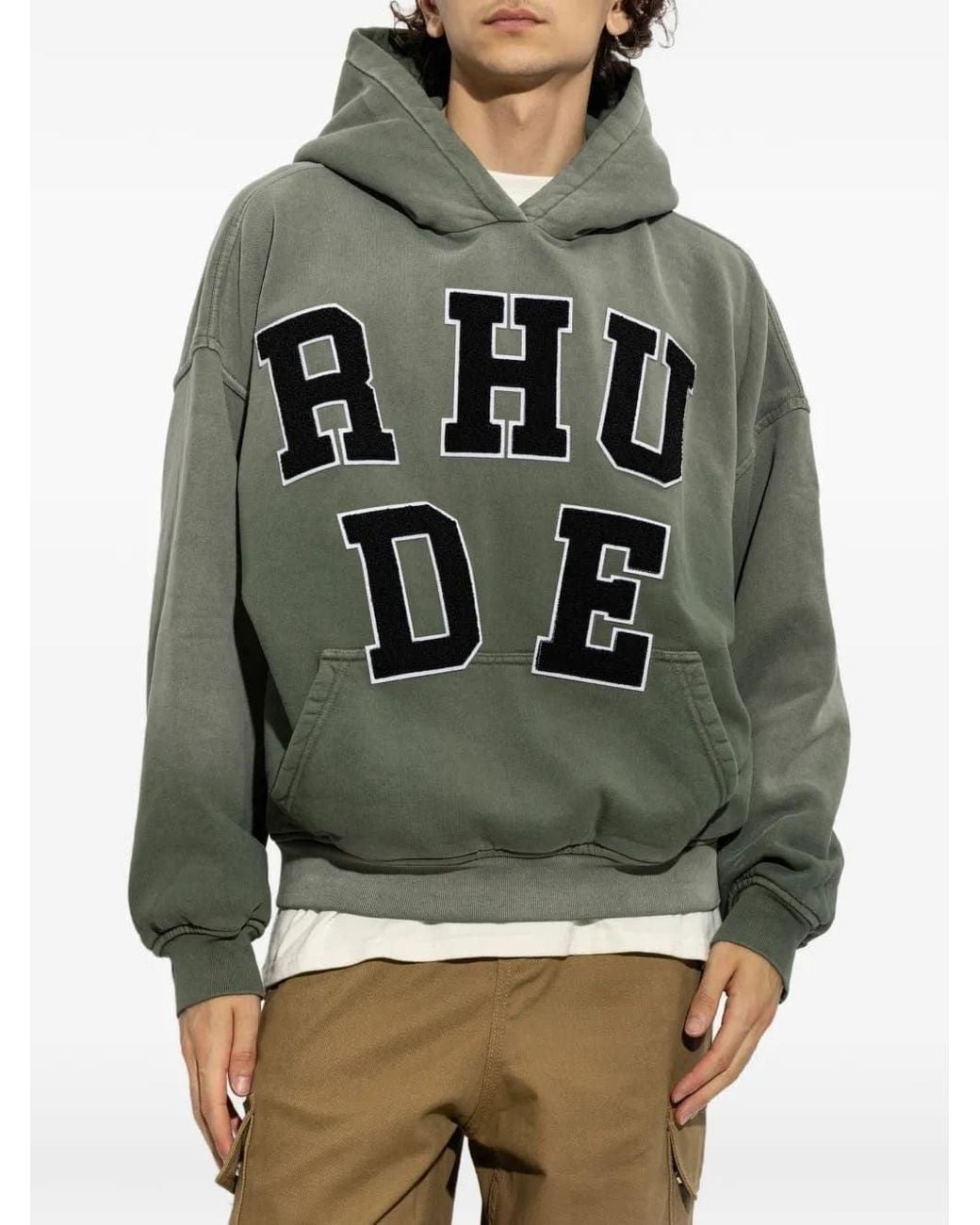 Rhude Gray Long-Sleeve Sweatshirt for men
