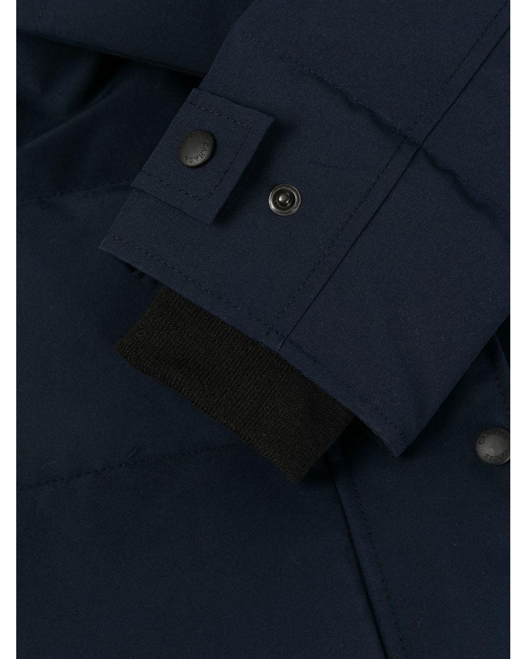 Canada Goose Blue Shelburne Logo-Patch Parka