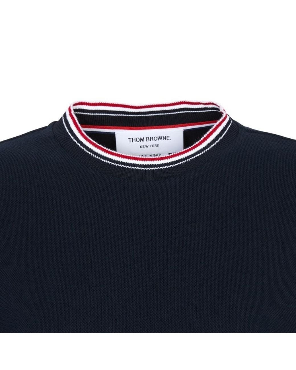Thom Browne Blue Pique Dolman Mini T-Shirt Dress