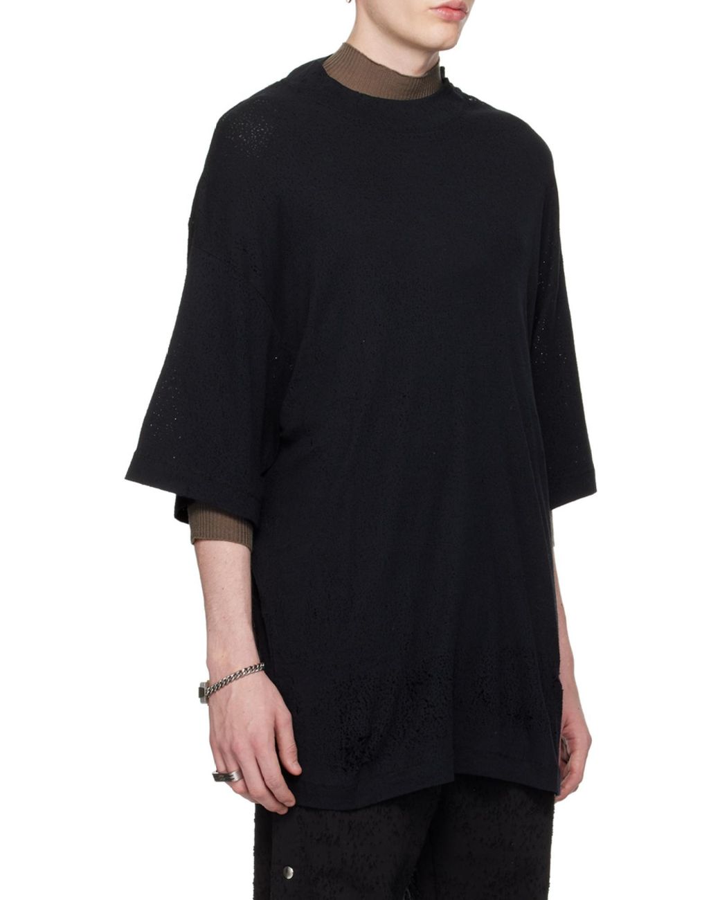 1017 ALYX 9SM Black 1017 9Sm Distressed Oversized T-Shirt for men