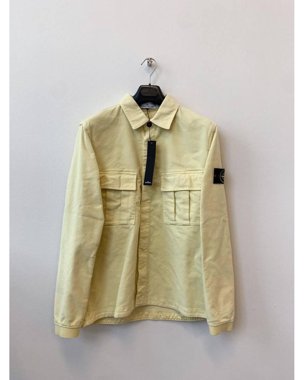 Stone Island Natural Logo Long-Sleeved Shirt for men