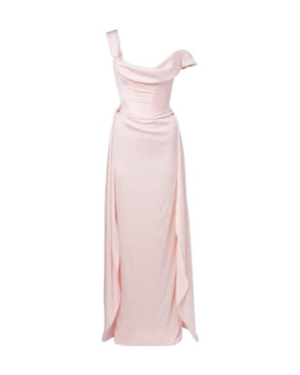 Vivienne Westwood Pink Nova Grace Draped Asymmetric Gown