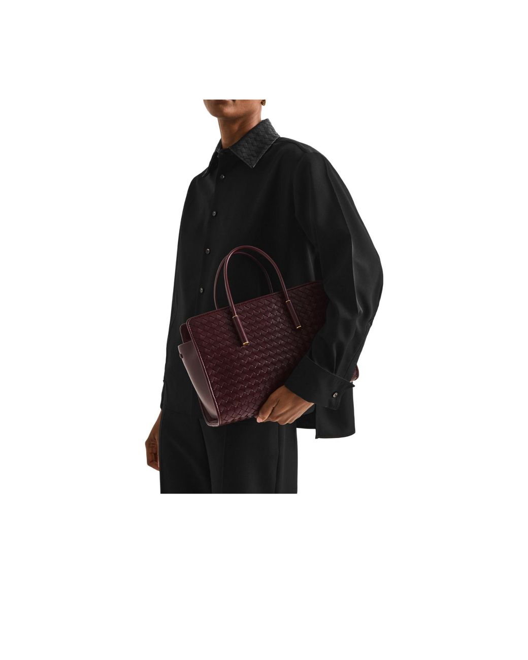 Bottega Veneta Red Rectangular Tote Bag
