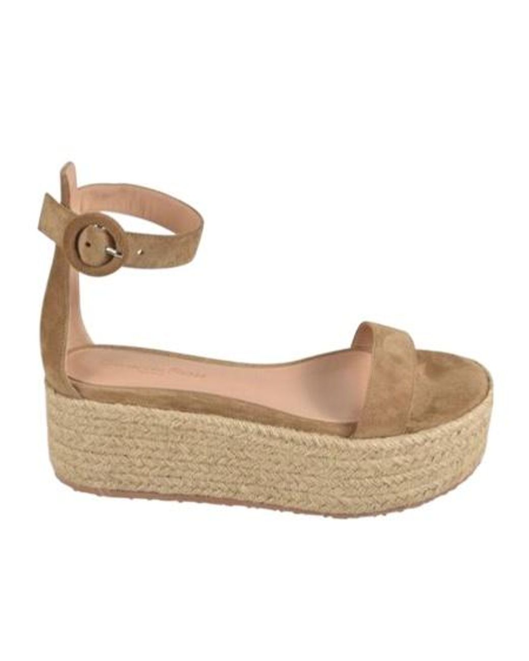 Gianvito Rossi Metallic Seville Open-Toe Espadrilles