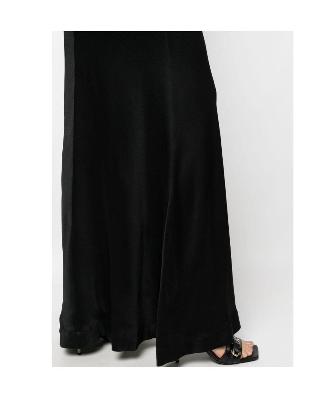 Blumarine Black Layered Sleeveless Maxi Dress