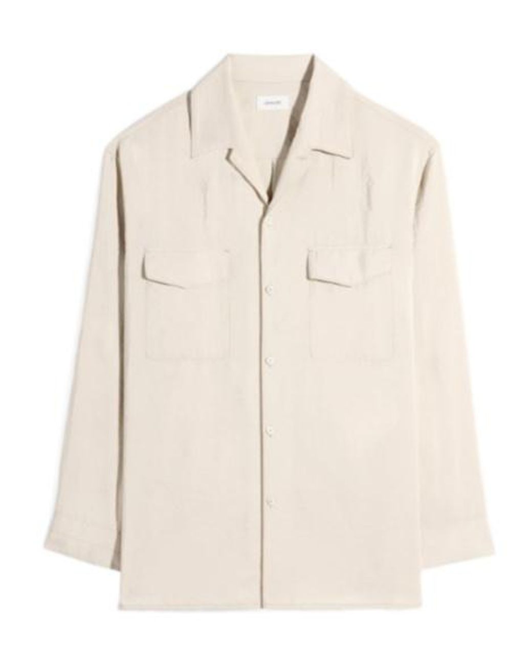 Lemaire Natural Long Sleeved Streaight-Hem Shirt for men