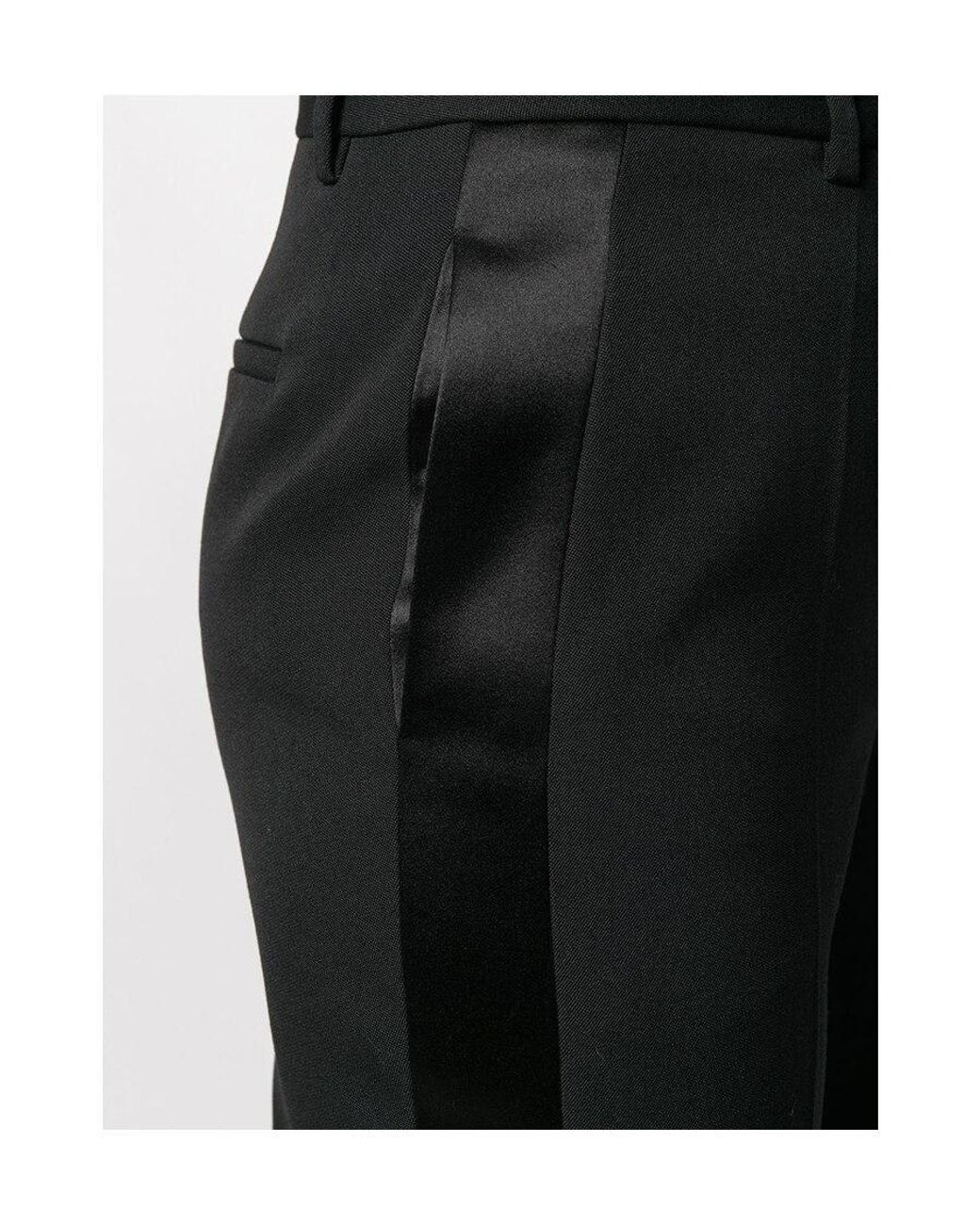 Givenchy Black Contrasting Trim Tuxedo Trousers