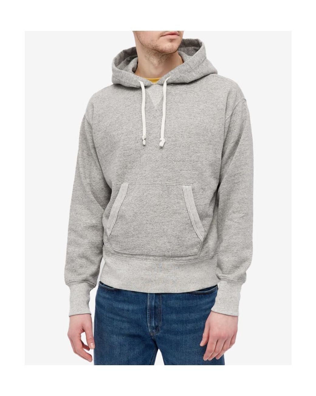 RRL Gray Logo Round-Neck Sweater for men