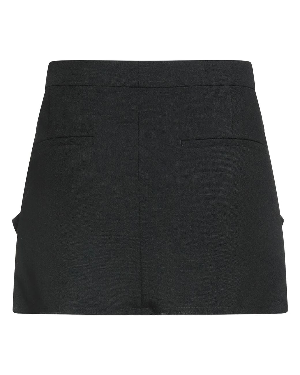 Rick Owens Black Solid-Colored Flare Skirt