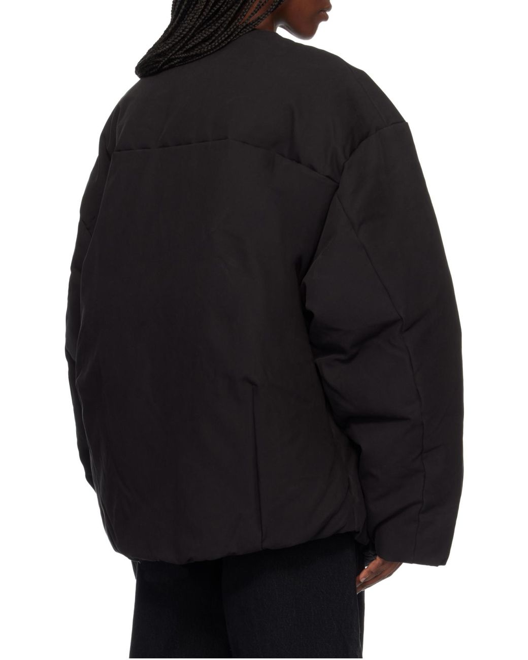 Entire studios Black Oversized Down Jacket for men