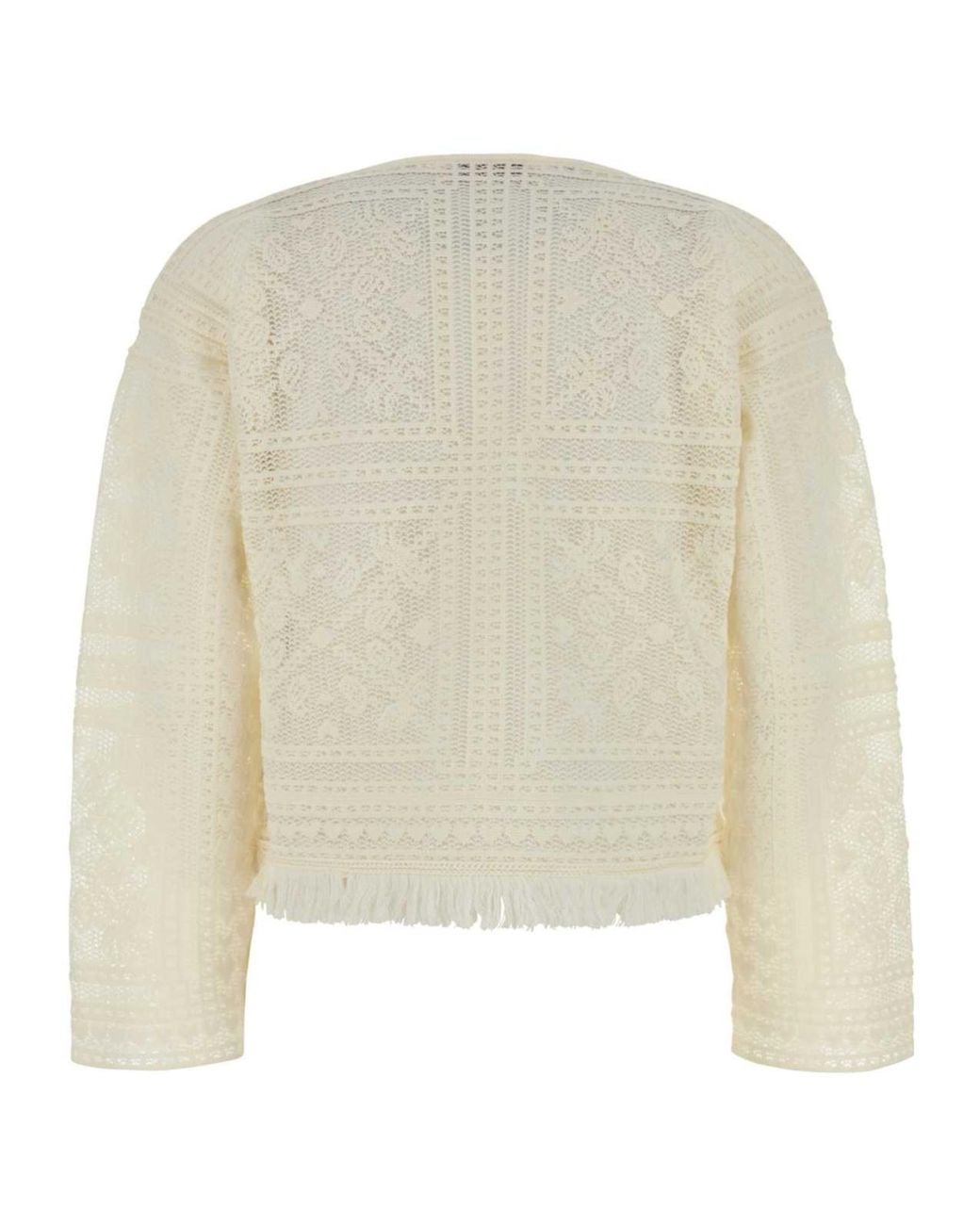 Alanui White Kiss By The Book Fringed Shirt