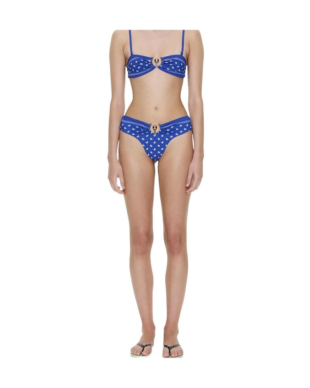 Christopher Esber Blue Printed Bikini Bottoms