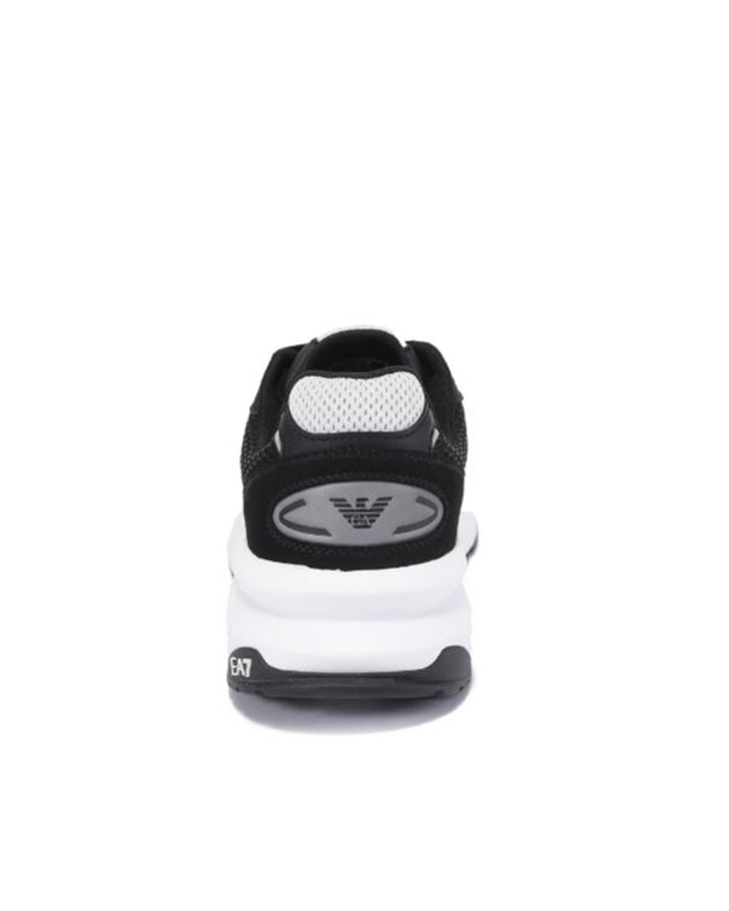 EA7 Black Mesh Casual Sneakers for men