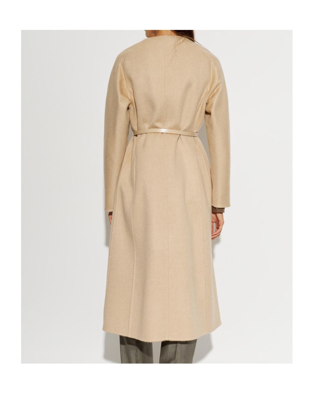 Max Mara Natural Long-Sleeved Coat