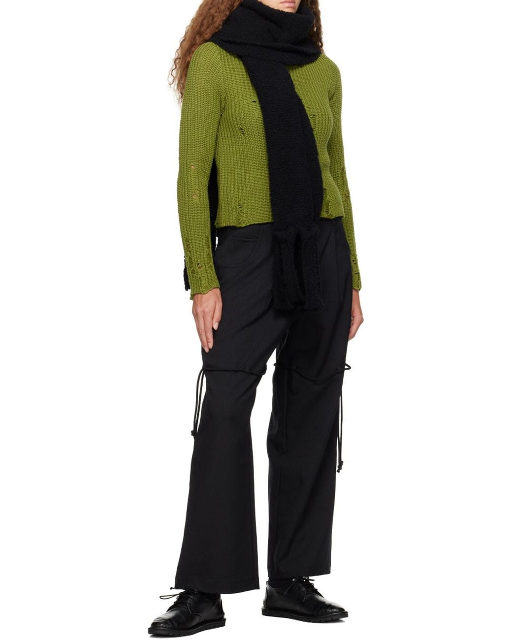 Song For The Mute Black Straight-Leg Tailored Pants