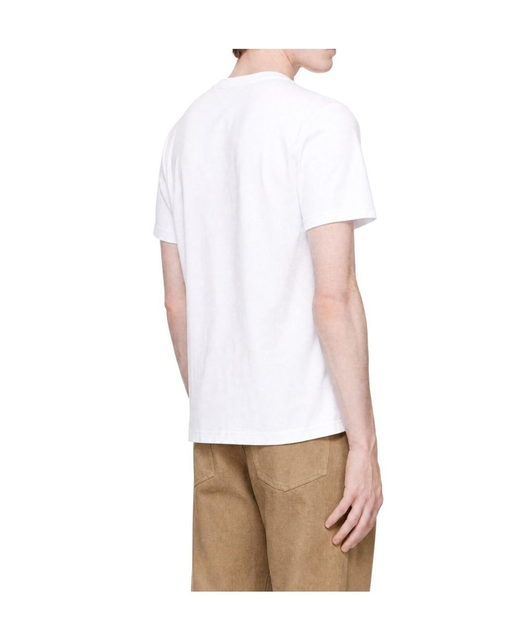 Maison Kitsuné White Crew-Neck T-Shirt for men