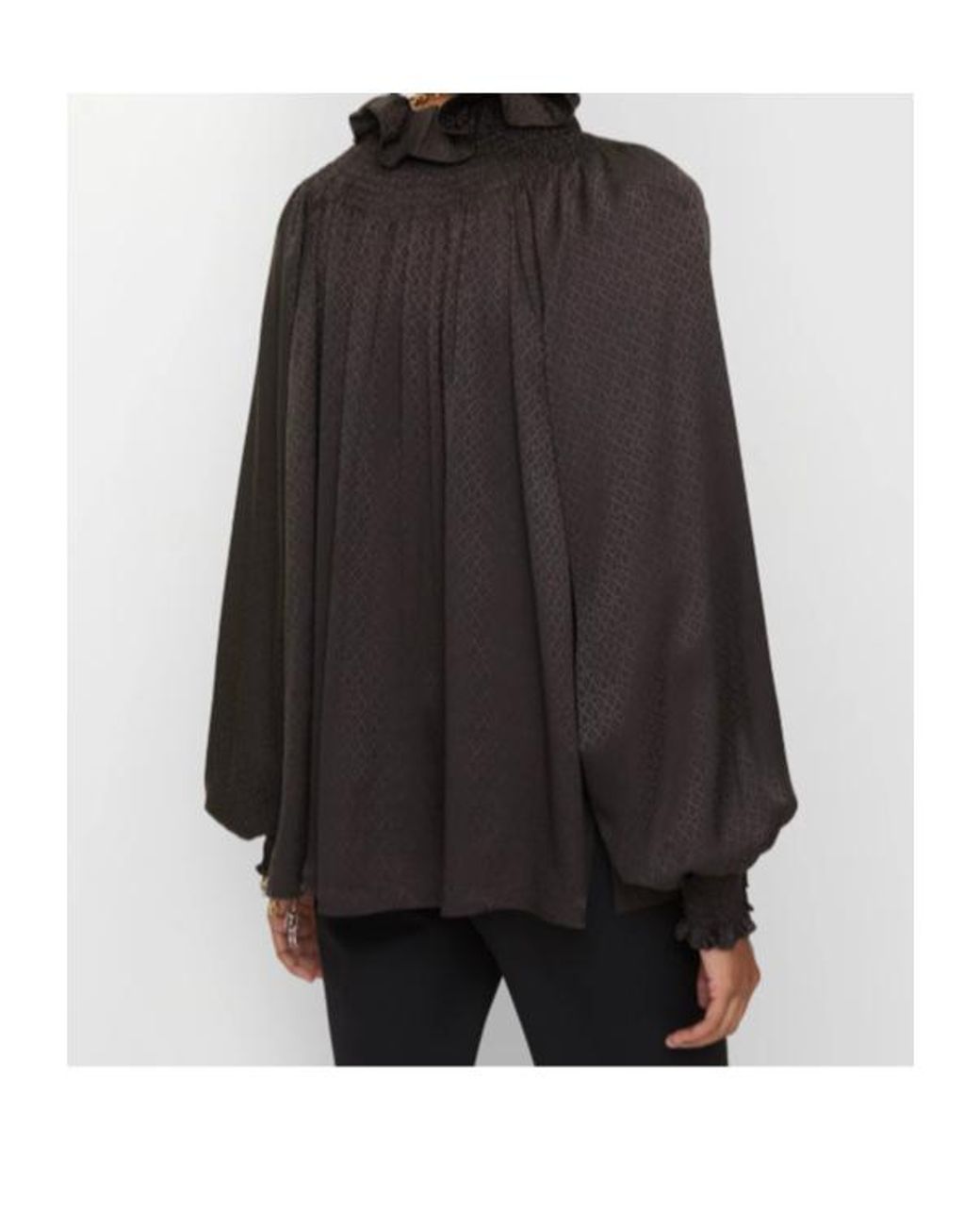 Burberry Black Silk Geometric Blouse