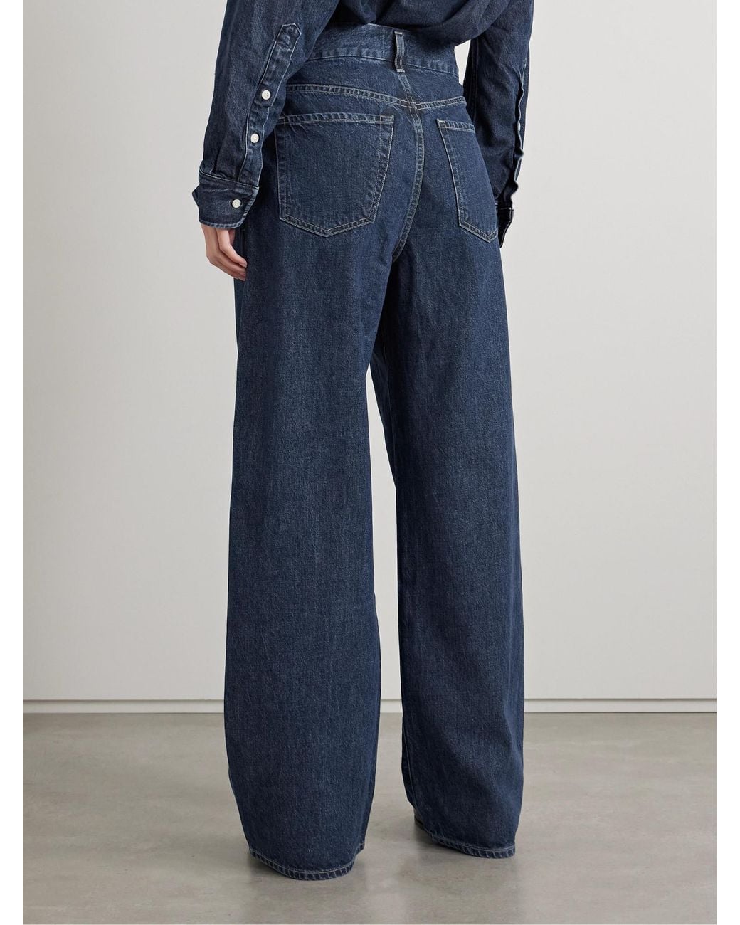 Citizens of Humanity Blue High-Rise Wide-Leg Jeans