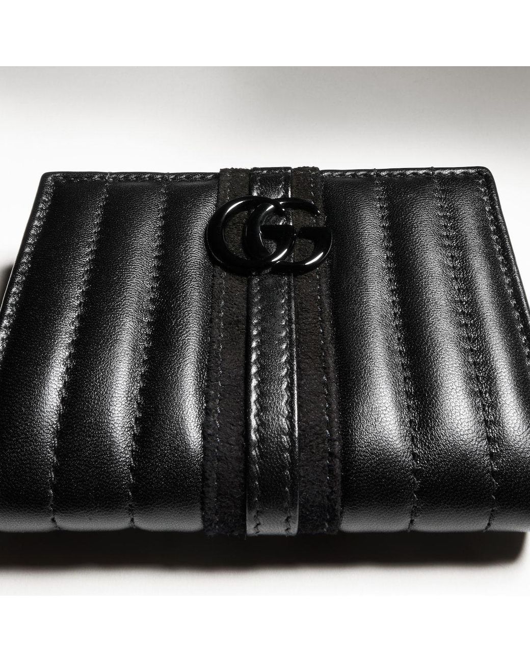 Gucci Black Gg Marmont Small Wallet