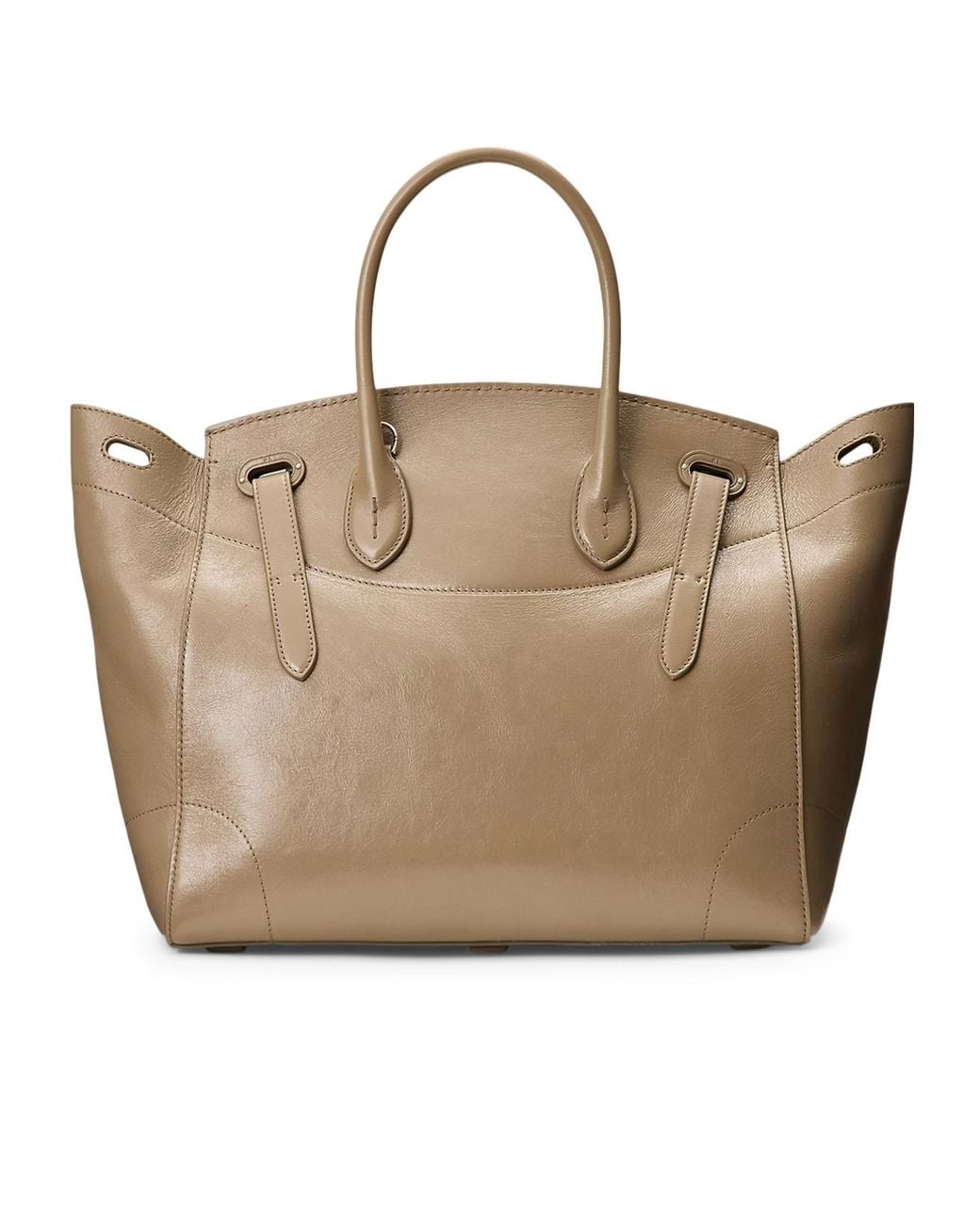 Ralph Lauren Natural Ricky 33 Charm-Detail Tote Bag