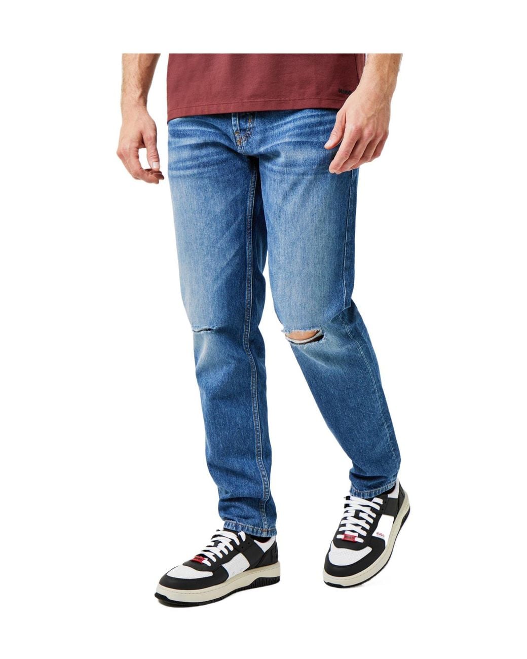 Boss Blue Tapered Jeans for men