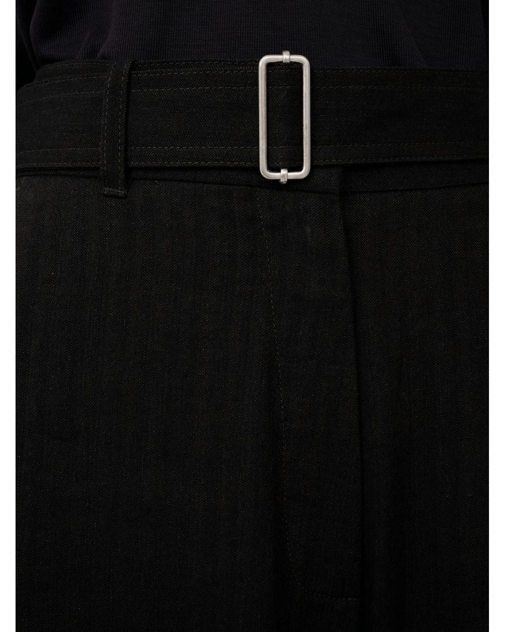 Studio Nicholson Black Chatto Belted Wide-Leg Pants