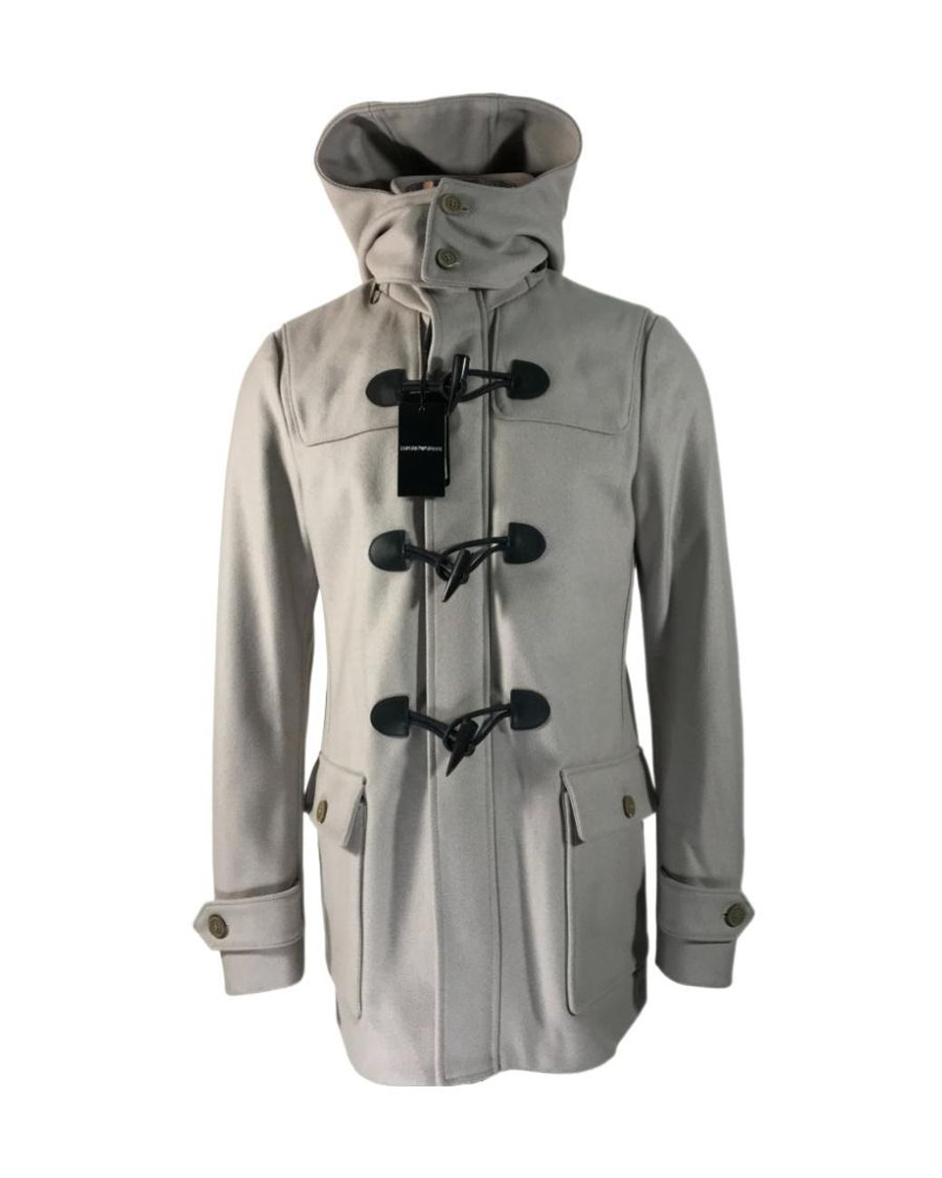 Emporio Armani Gray Logo Coat for men