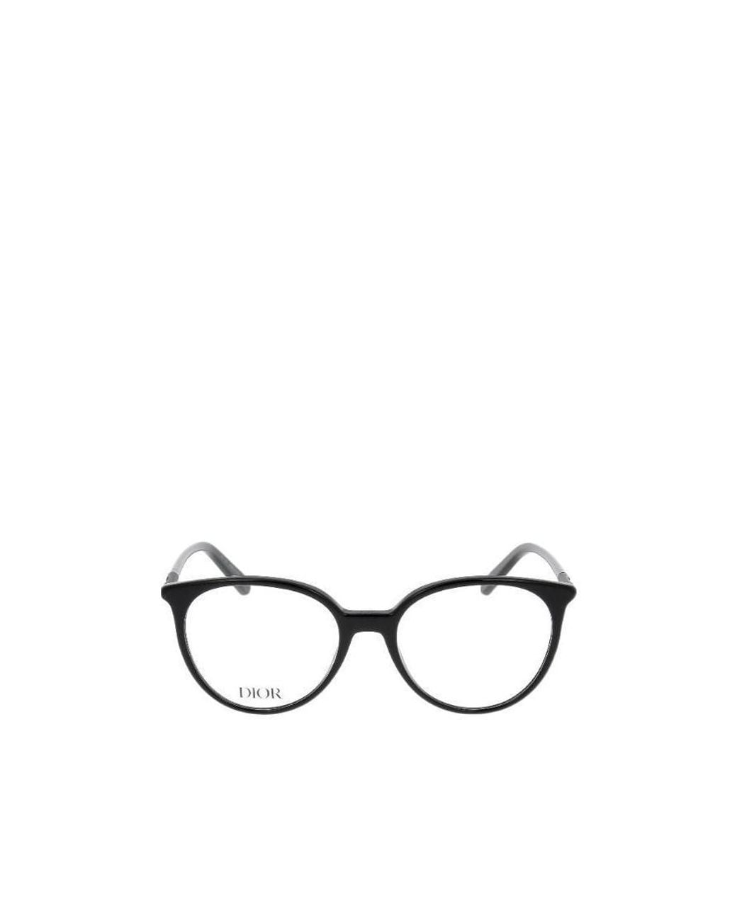 Dior White Eyewear Cat-Eye Frame Glasses