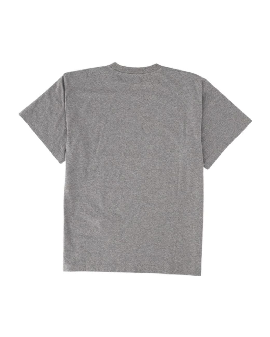 MM6 by Maison Margiela Gray Logo Patch Oversized T-Shirt