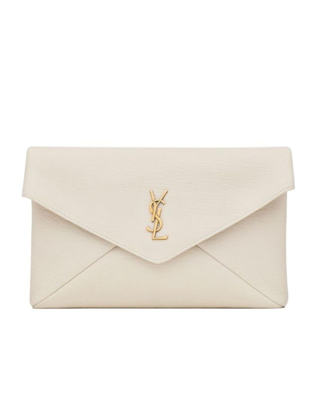 Saint Laurent Natural Cassandre Envelope Large Clutch Bag for men