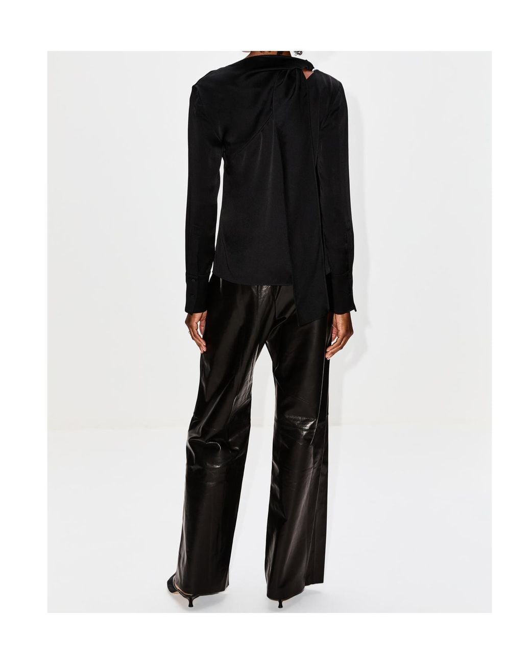 Givenchy Black Bow Draped Top