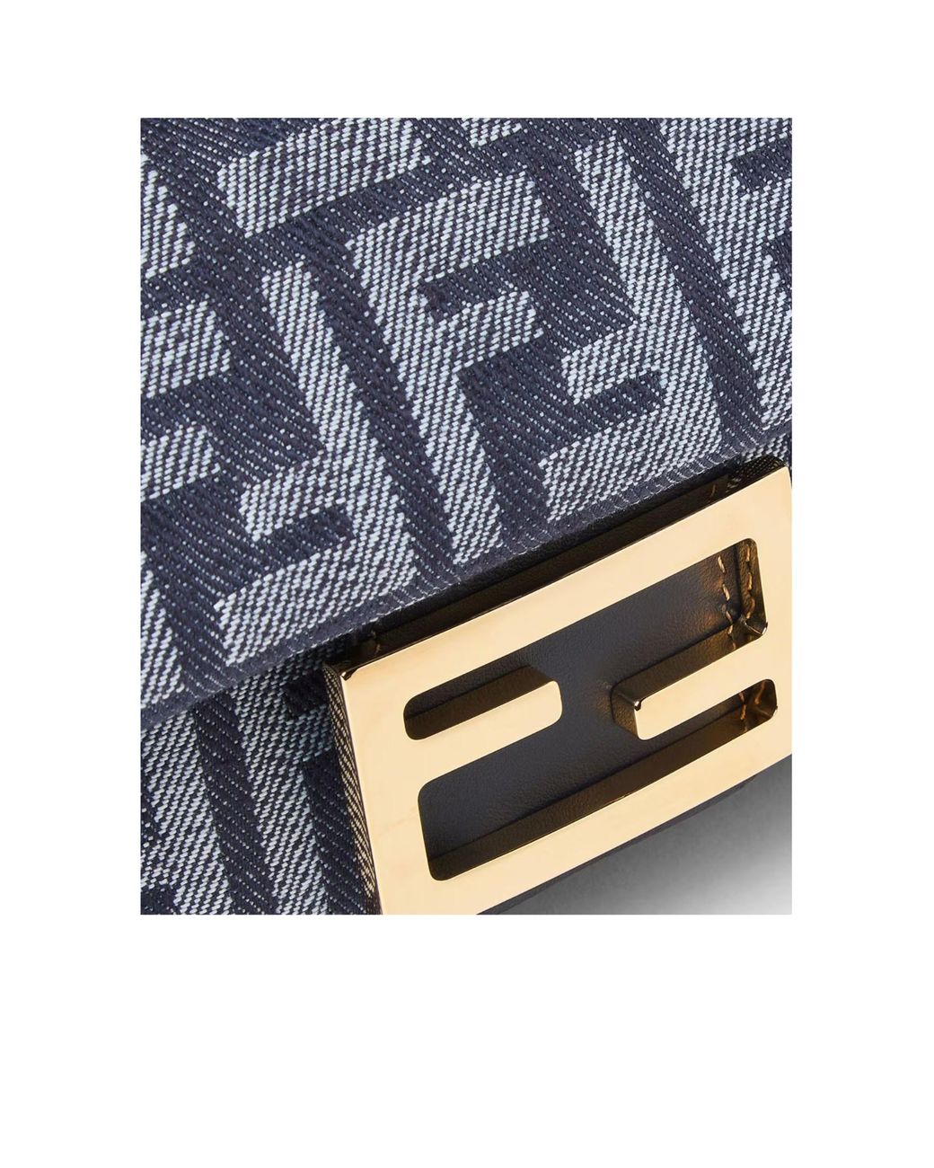 Fendi Blue Baguette Ff Jacquard Mini Tote Bag