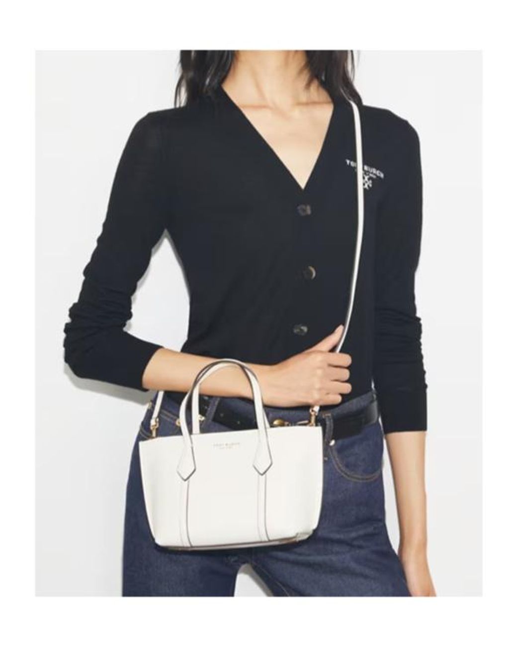 Tory Burch Natural Mini Perry Tote Bag