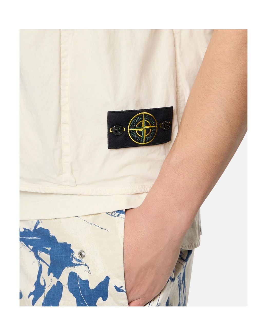 Stone Island Natural Logo-Patch Gilet for men