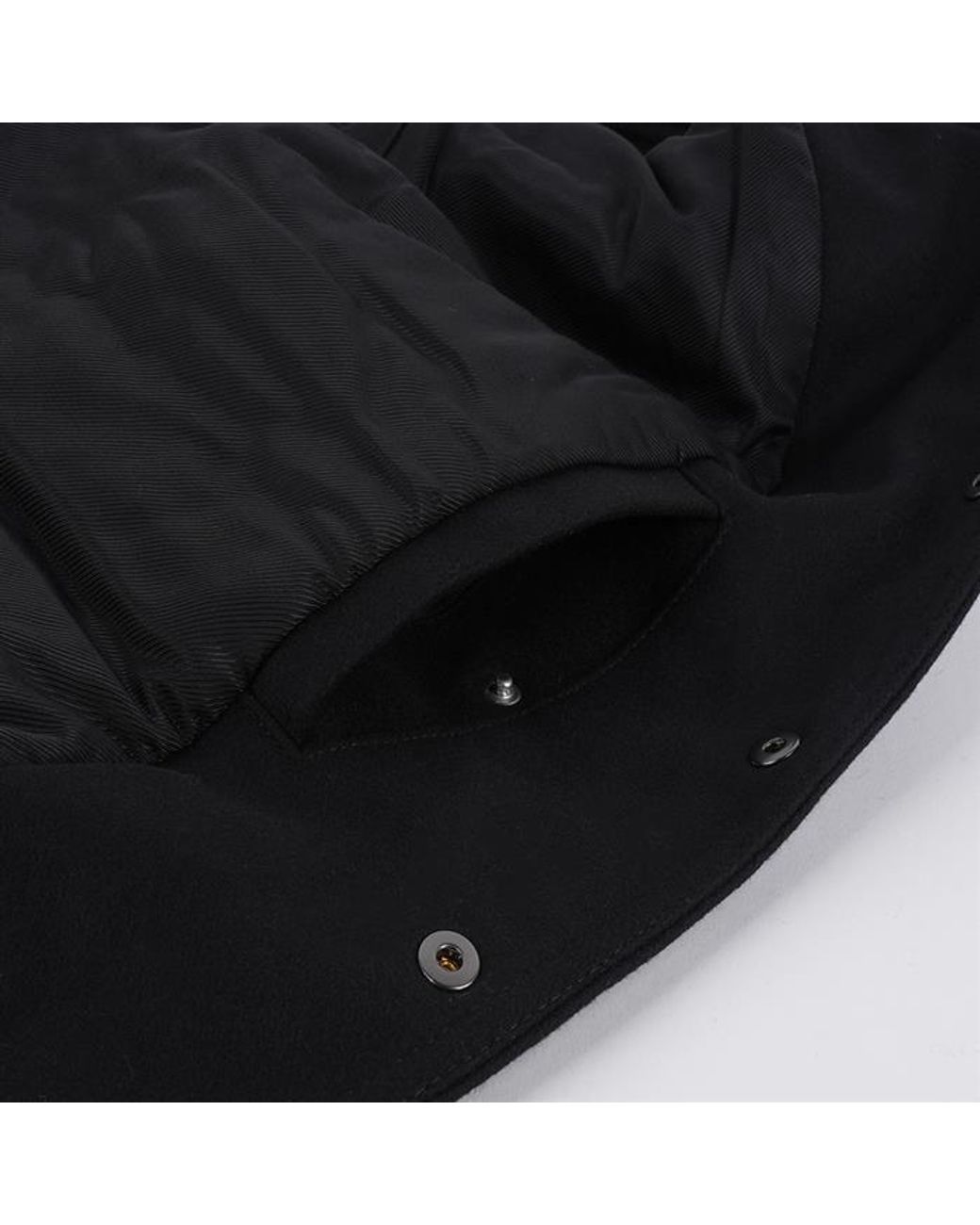 Maison Kitsuné Black Maison Kitsuné Button-Up Bomber Jacket for men