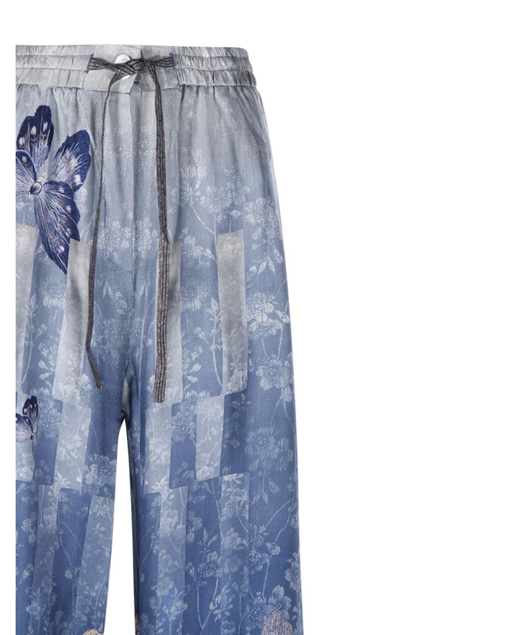 Pierre Louis Mascia Blue Aloe Wide-Leg Pants