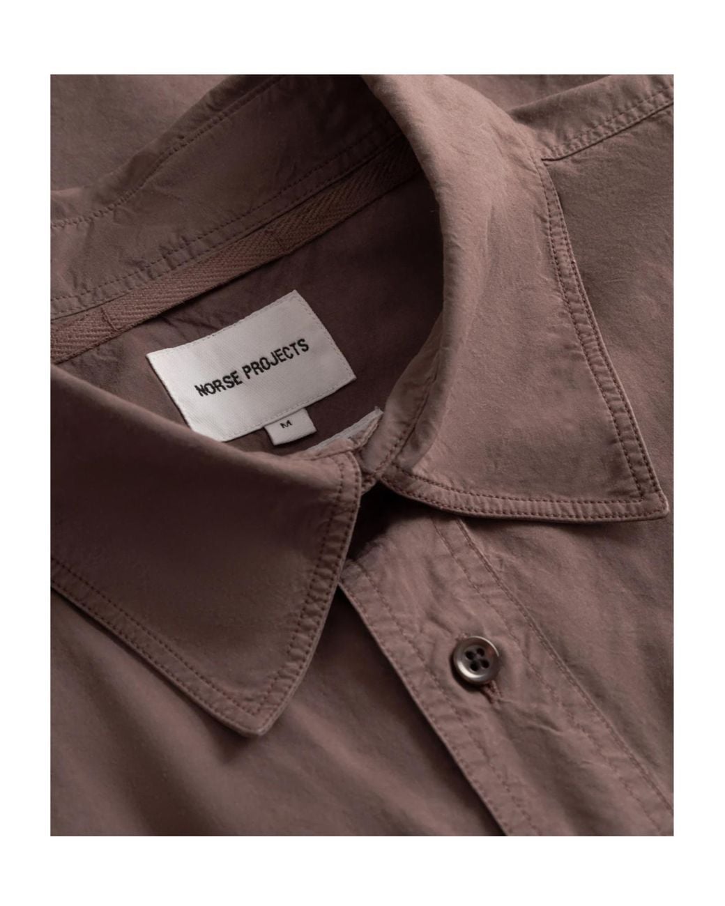 Norse Projects Brown Collared Long-Sleeved Shirt for men
