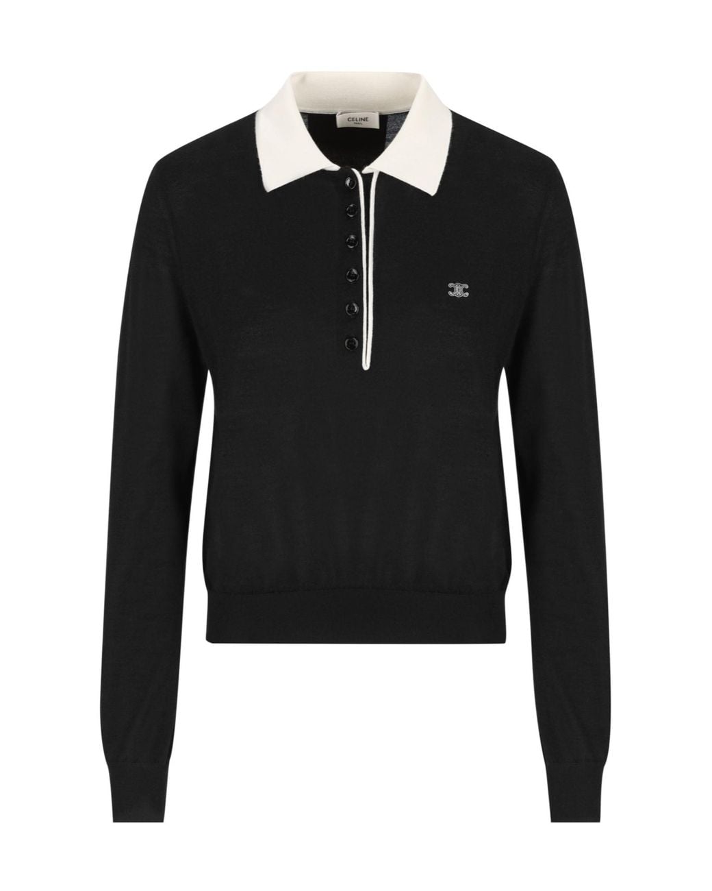 Céline Black Polo Sweater
