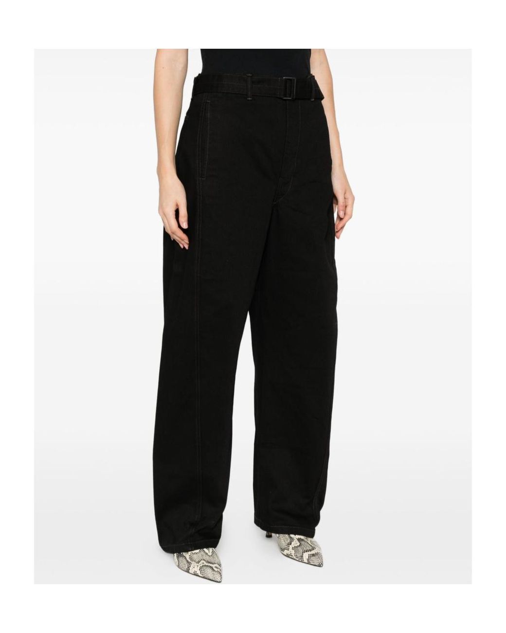 Lemaire Black Belted Jeans