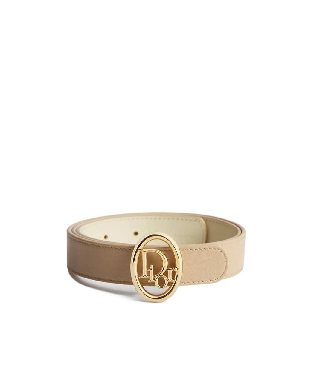 Dior White Reversible Oblique Belt