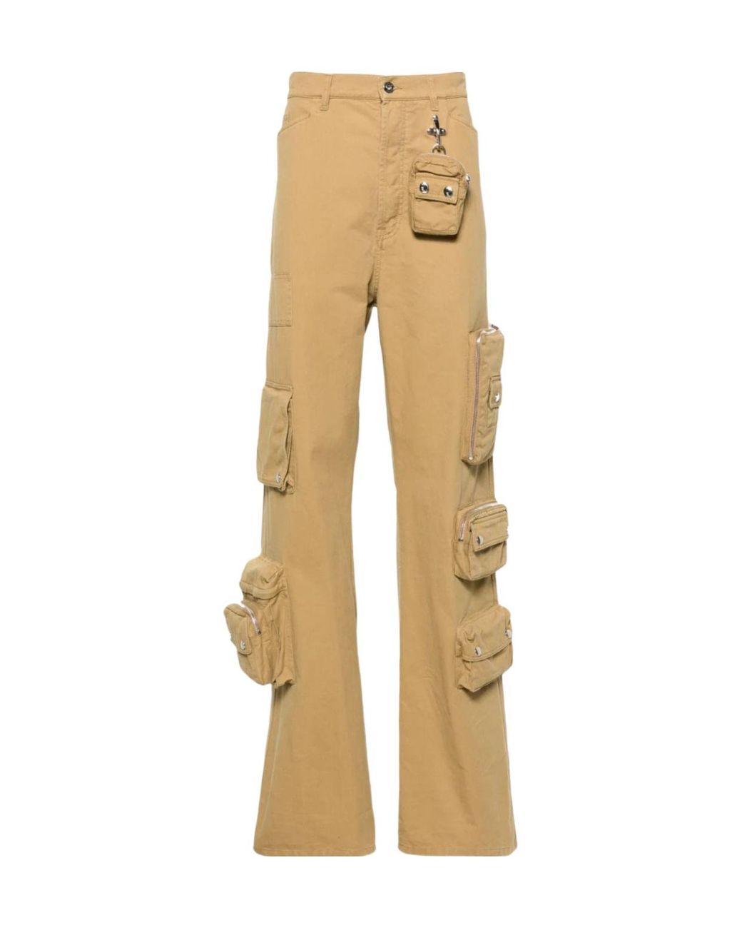 Lanvin Natural Utility-Pockets Straight Trousers for men