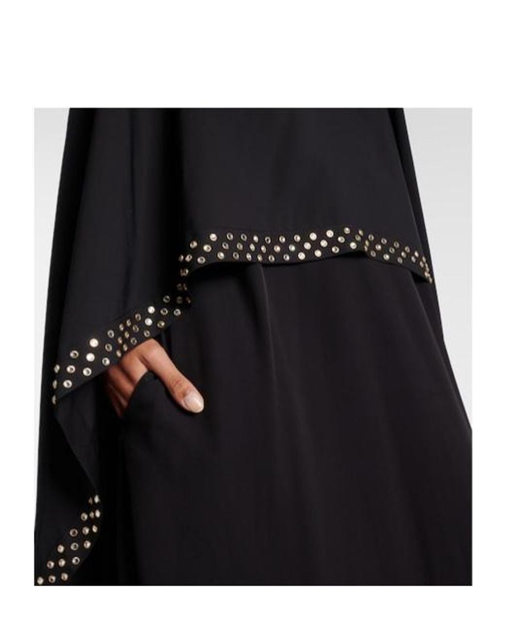 Stella McCartney Black Embellished Caped Maxi Dress