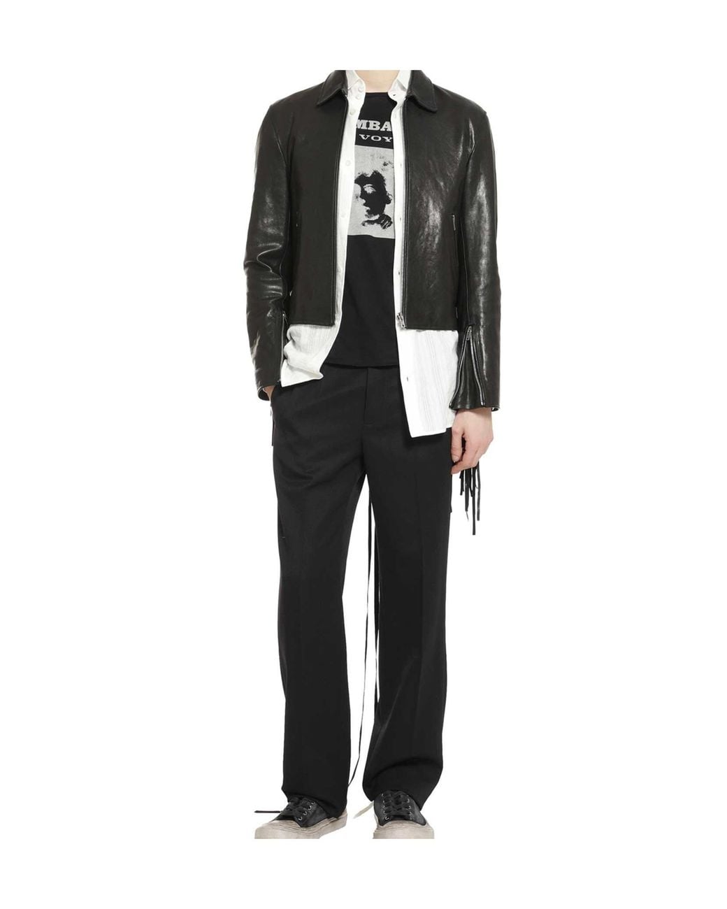Ann Demeulemeester Black Short-Sleeved T-Shirt for men